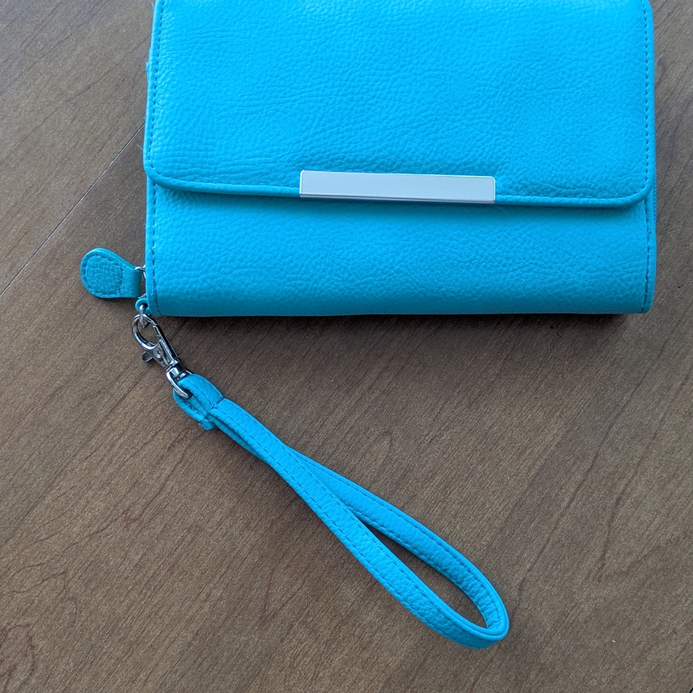 Vibrant Blue Wristlet Wallet